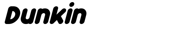 Dunkin font preview